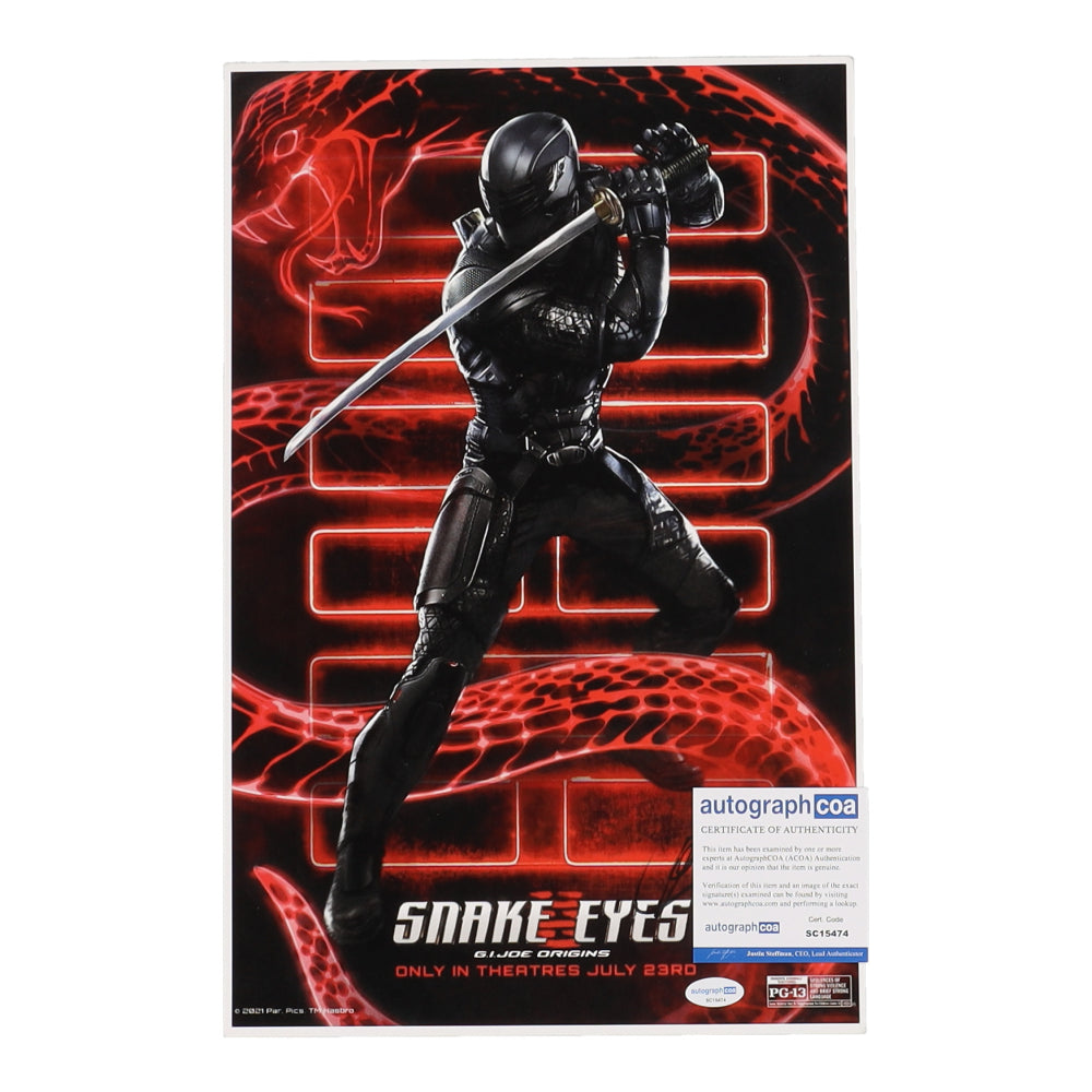 Henry Golding Signed "Snake Eyes" 11x17 Photo (ACOA) - Snake Eyes