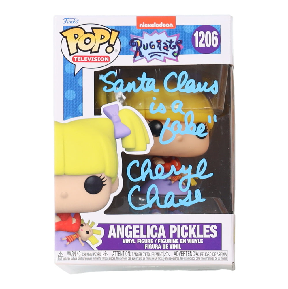 Cheryl Chase Signed "Rugrats #1206 Angelica Pickles Funko Pop! Vinyl Figure Inscribed "Santa Claus is a Fake" (OC Celebrity Marketing)