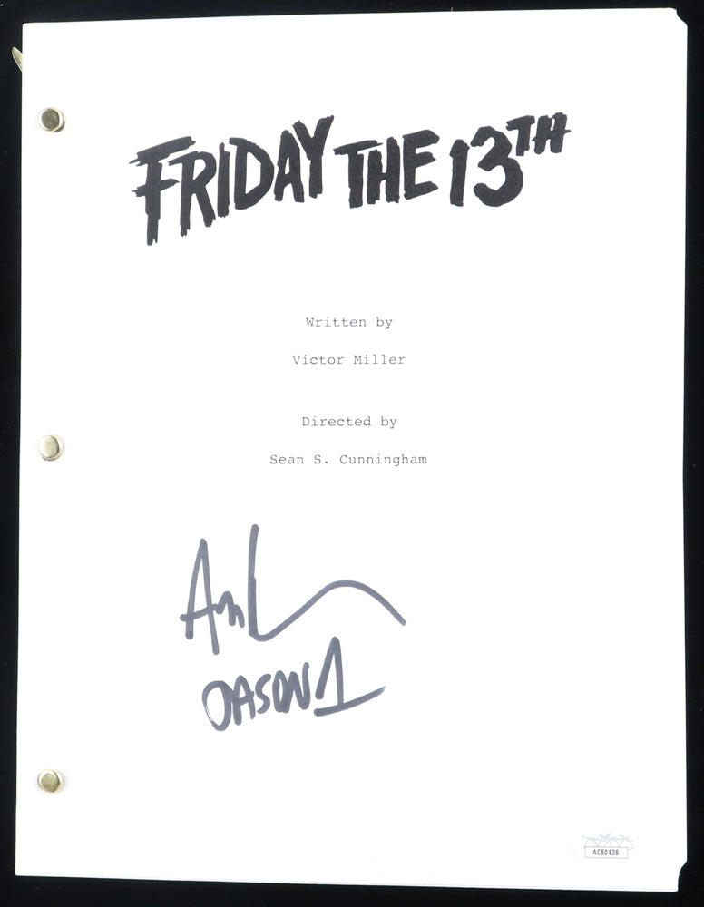 Ari Lehman Signed "Friday the 13th" Script Inscribed "Jason 1" (JSA)