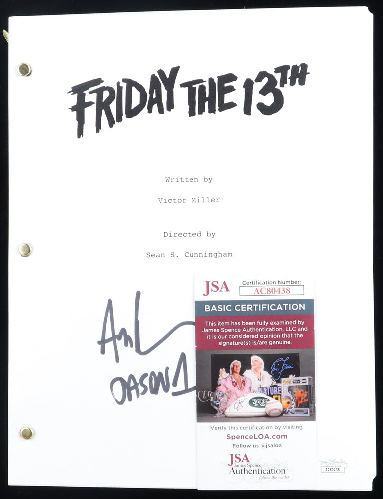 Ari Lehman Signed "Friday the 13th" Script Inscribed "Jason 1" (JSA)