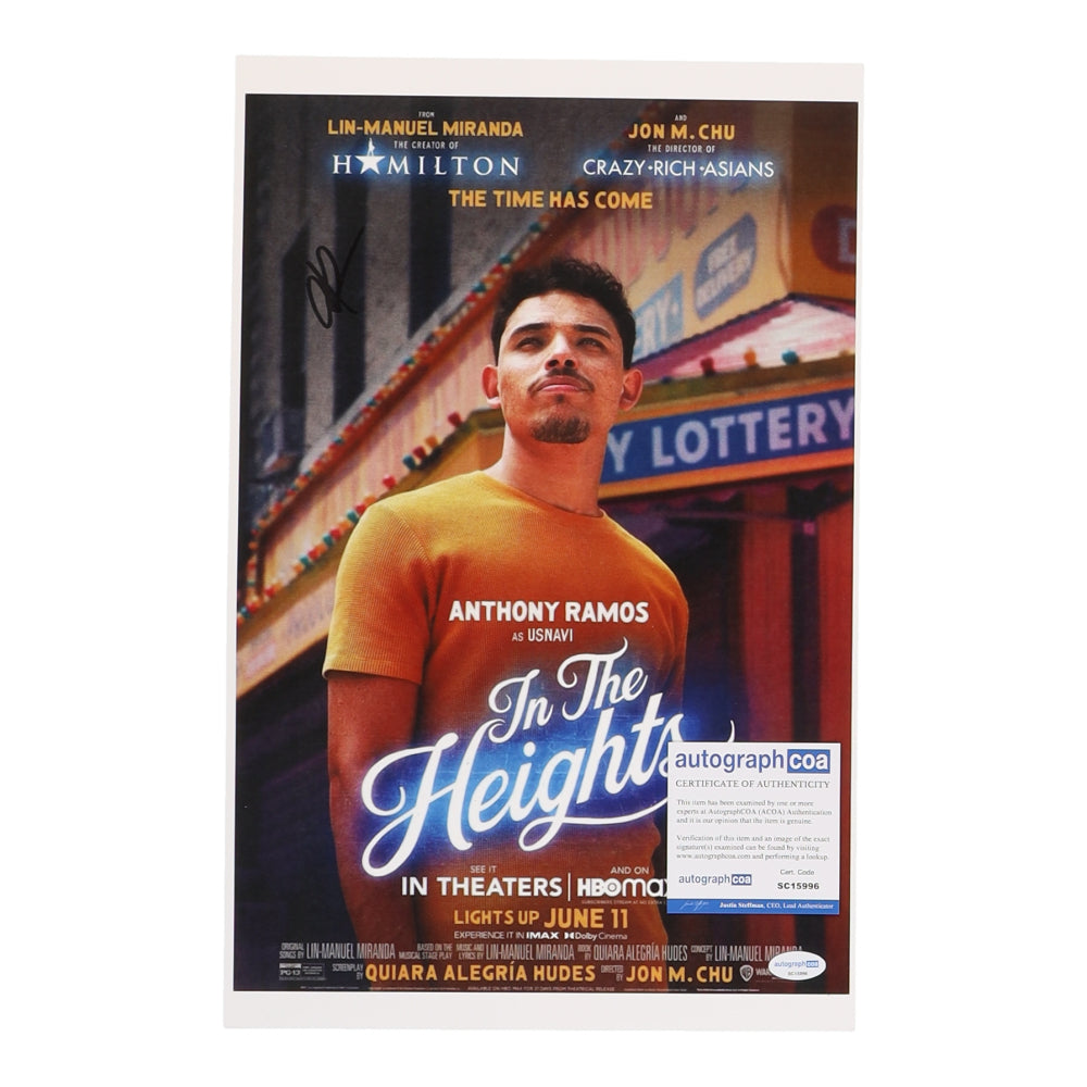 Anthony Ramos Signed "In The Heights" 11x17 Photo (ACOA) - Usnavi