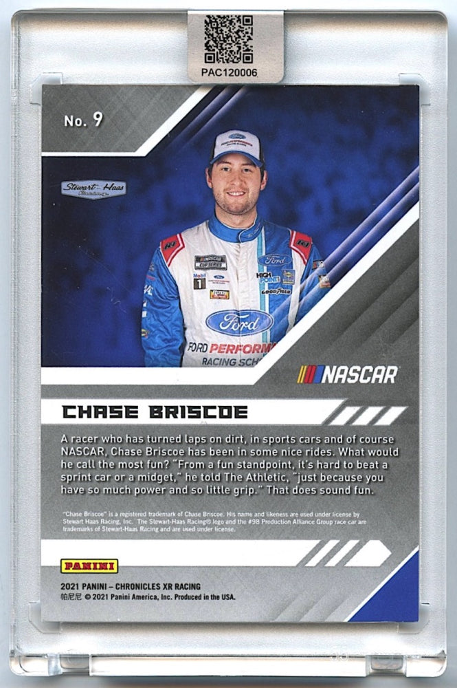 Chase Briscoe Signed 2021 Panini Chronicles XR #9 RC (PA Encapsulated) - Hand-Signed Rookie Card