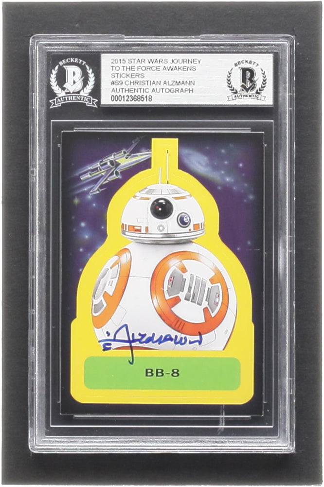 Christian Alzmann Signed BB-8 2015 Star Wars Journey to The Force Awakens Character Stickers #S9 (BGS) - Visual Effects Director