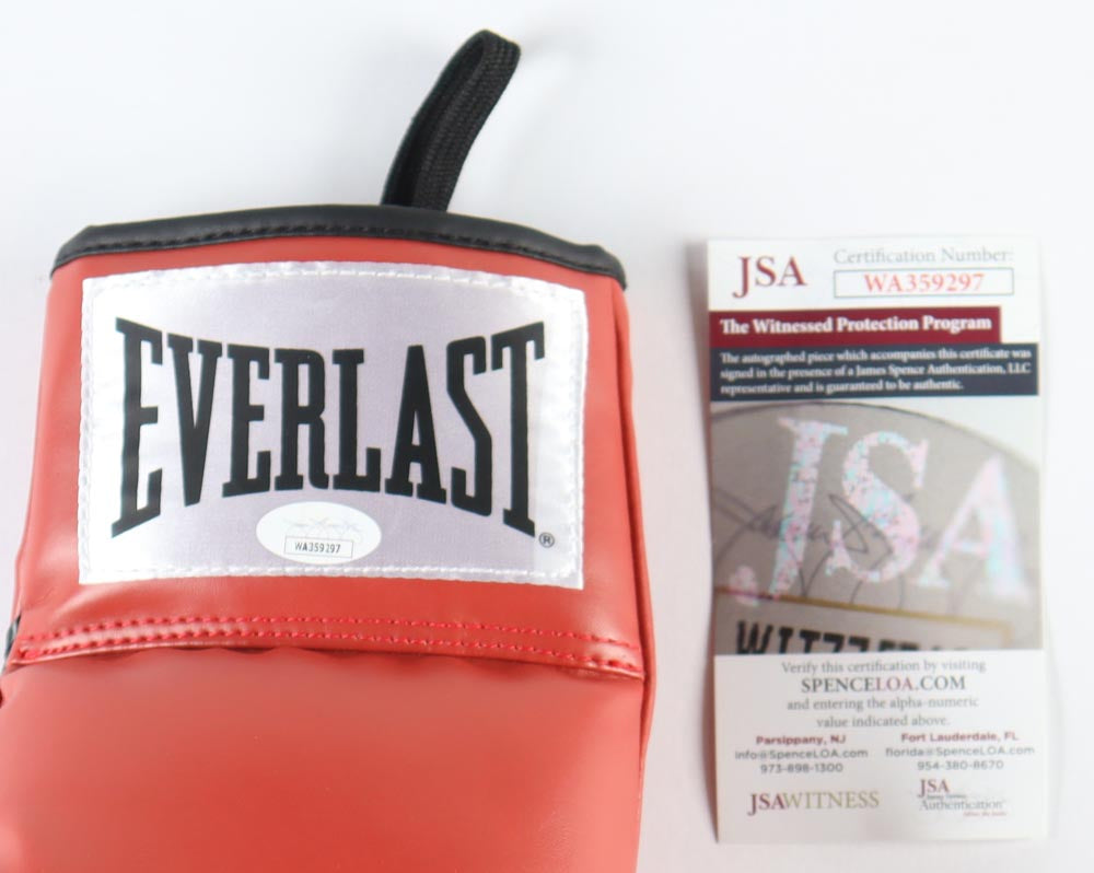 Michael 'Jinx' Spinks Signed (JSA) Everlast Boxing Glove - JSA Witnessed