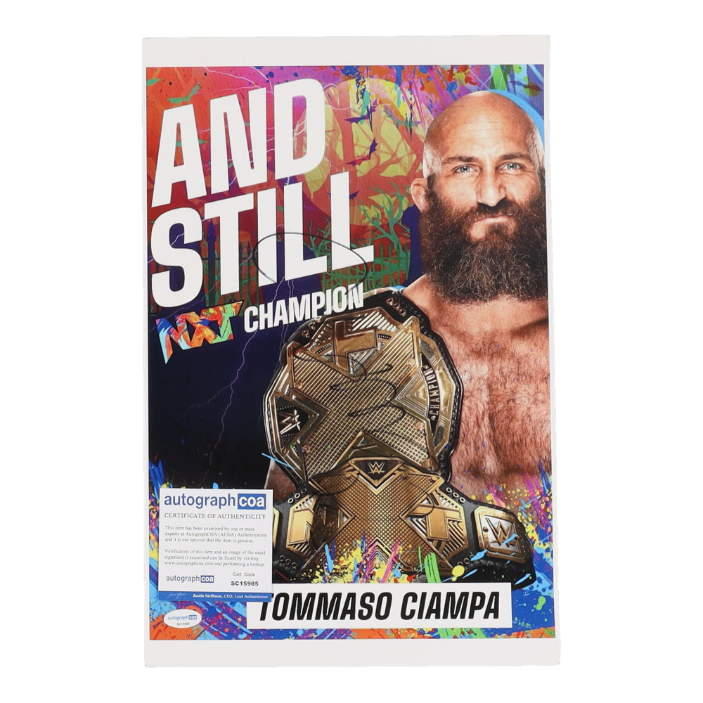 Tommaso Ciampa Signed WWE 11x17 Photo (AutographCOA)