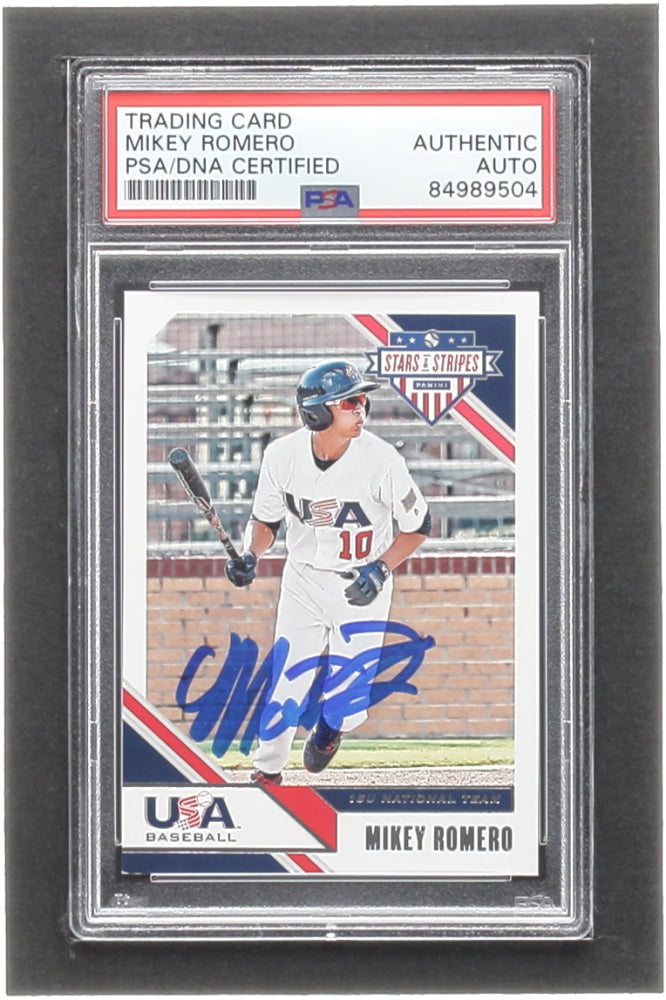 Mikey Romero Signed 2020 USA Baseball Stars and Stripes #57 RC (PSA) - Rookie Card