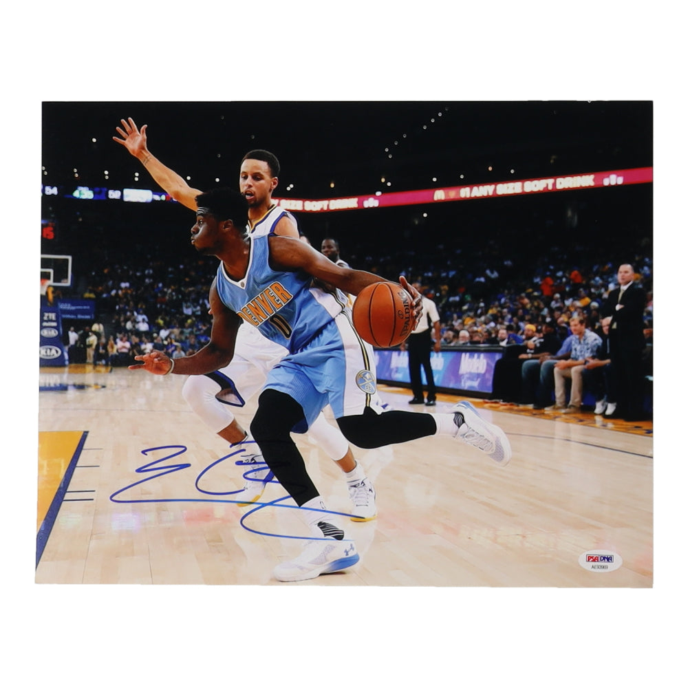 Emmanuel Mudiay Signed Nuggets 11x14 Photo (PSA)