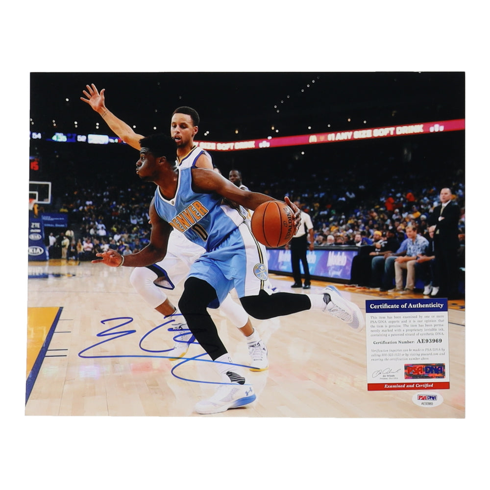 Emmanuel Mudiay Signed Nuggets 11x14 Photo (PSA)