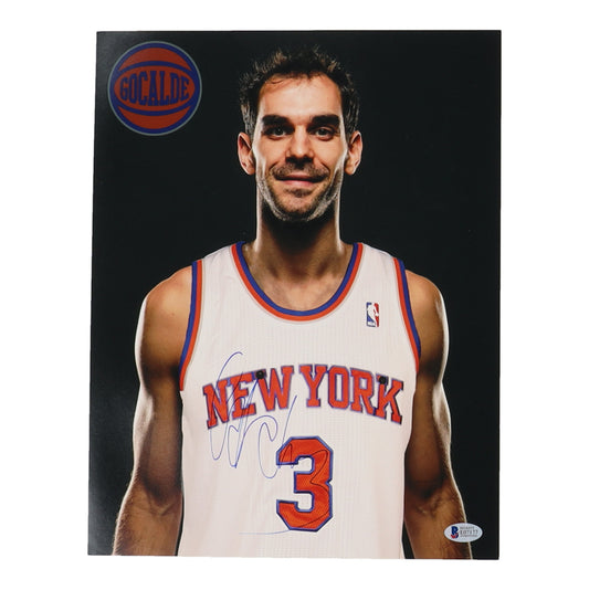 Jose Calderon Signed Knicks 11x14 Photo (Beckett)