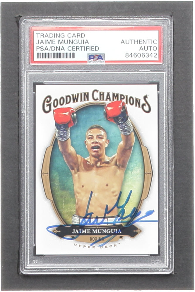 Jaime Munguia Signed 2020 Upper Deck Goodwin Champions #18 (PSA)