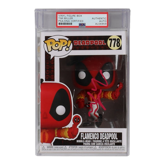 Tim Miller Signed (PSA) "Deadpool" #778 Flamenco Deadpool Funko Pop! Vinyl Figure - Director