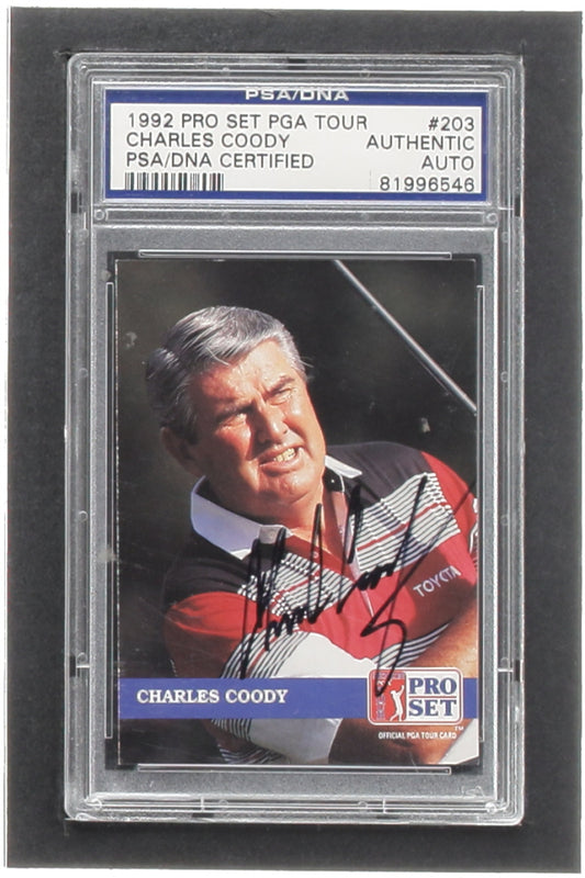 Charles Coody Signed 1992 Pro Set #203 (PSA)