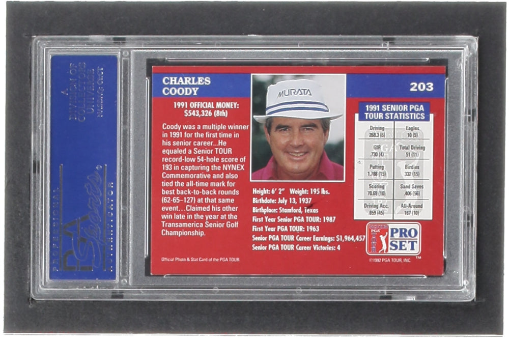 Charles Coody Signed 1992 Pro Set #203 (PSA)