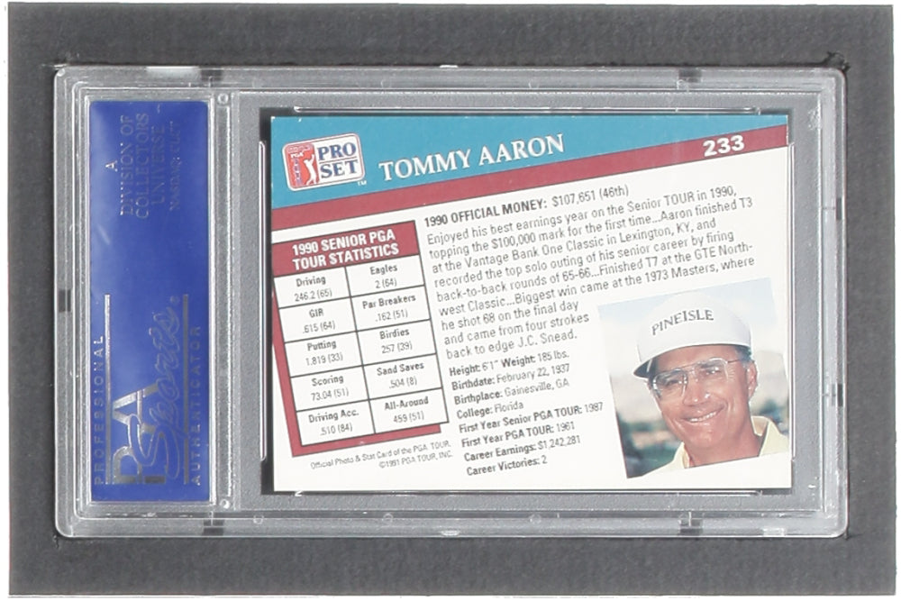 Tommy Aaron Signed 1991 Pro Set #233 RC (PSA) - Rookie Card