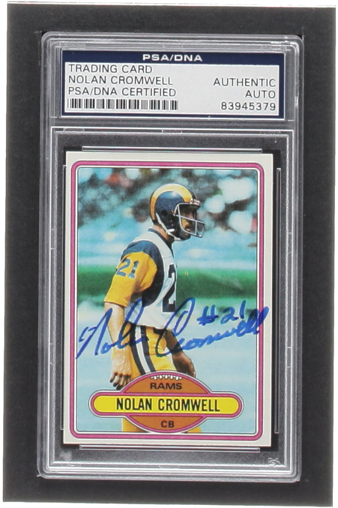 Nolan Cromwell Signed 1980 Topps #423 RC (PSA) - Rookie Card