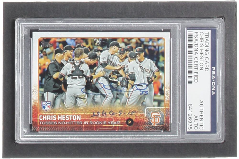 Chris Heston Signed 2015 Topps Update #US321 RC Inscribed "NH 6-9-15" (PSA) Rookie Card