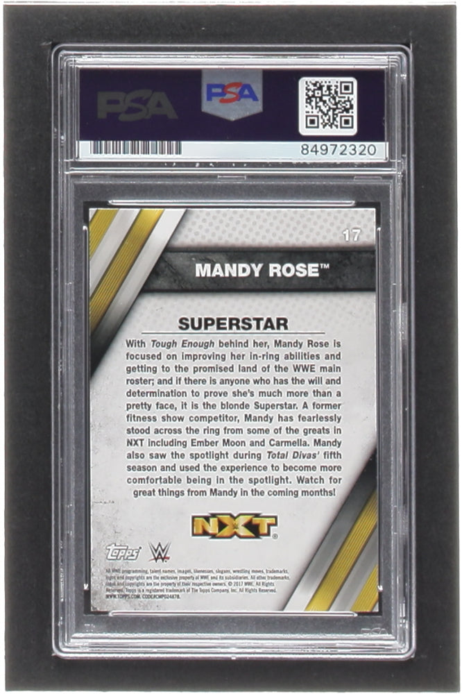 Mandy Rose Signed 2017 Topps WWE NXT #17 (PSA)