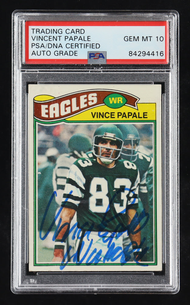 Vince Papale Signed 1977 Topps #397 RC Inscribed "Invincible" (PSA | Autograph Graded PSA 10) - Rookie Card