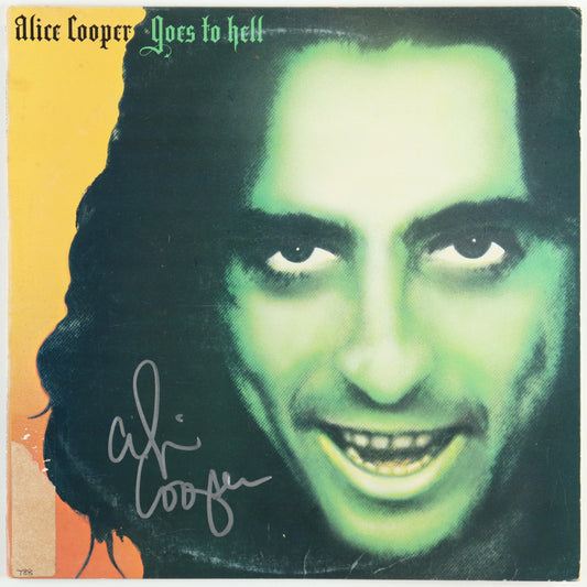 Alice Cooper Signed (Beckett) "Alice Cooper Goes to Hell" Vinyl Record Album  -  Beckett Witnessed