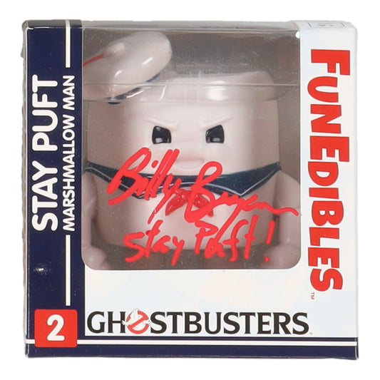 Billy Bryan Signed (PSA) Stay Puft Marshmallow Man Funedibles Figure Inscribed "Stay Puft!" with Original Packaging