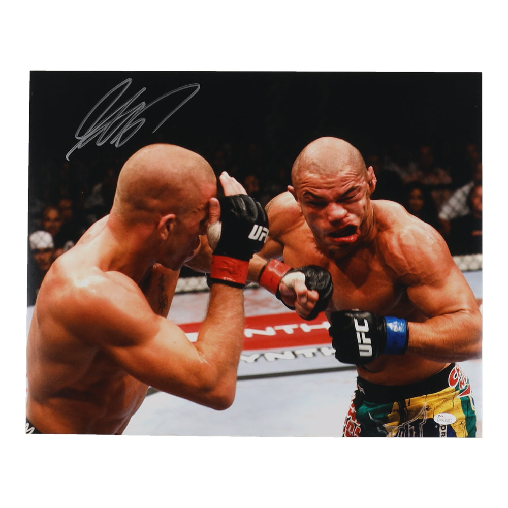 Georges St-Pierre Signed (JSA) UFC 16x20 Photo