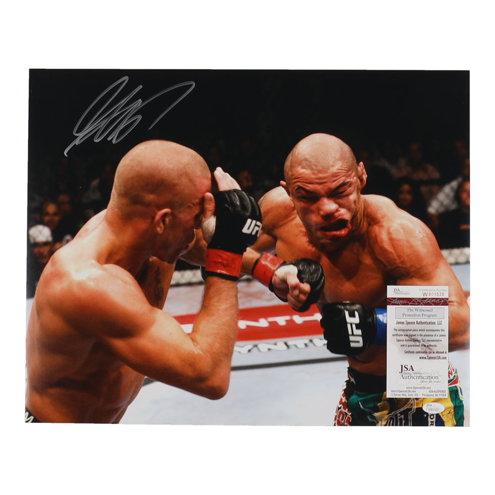 Georges St-Pierre Signed (JSA) UFC 16x20 Photo