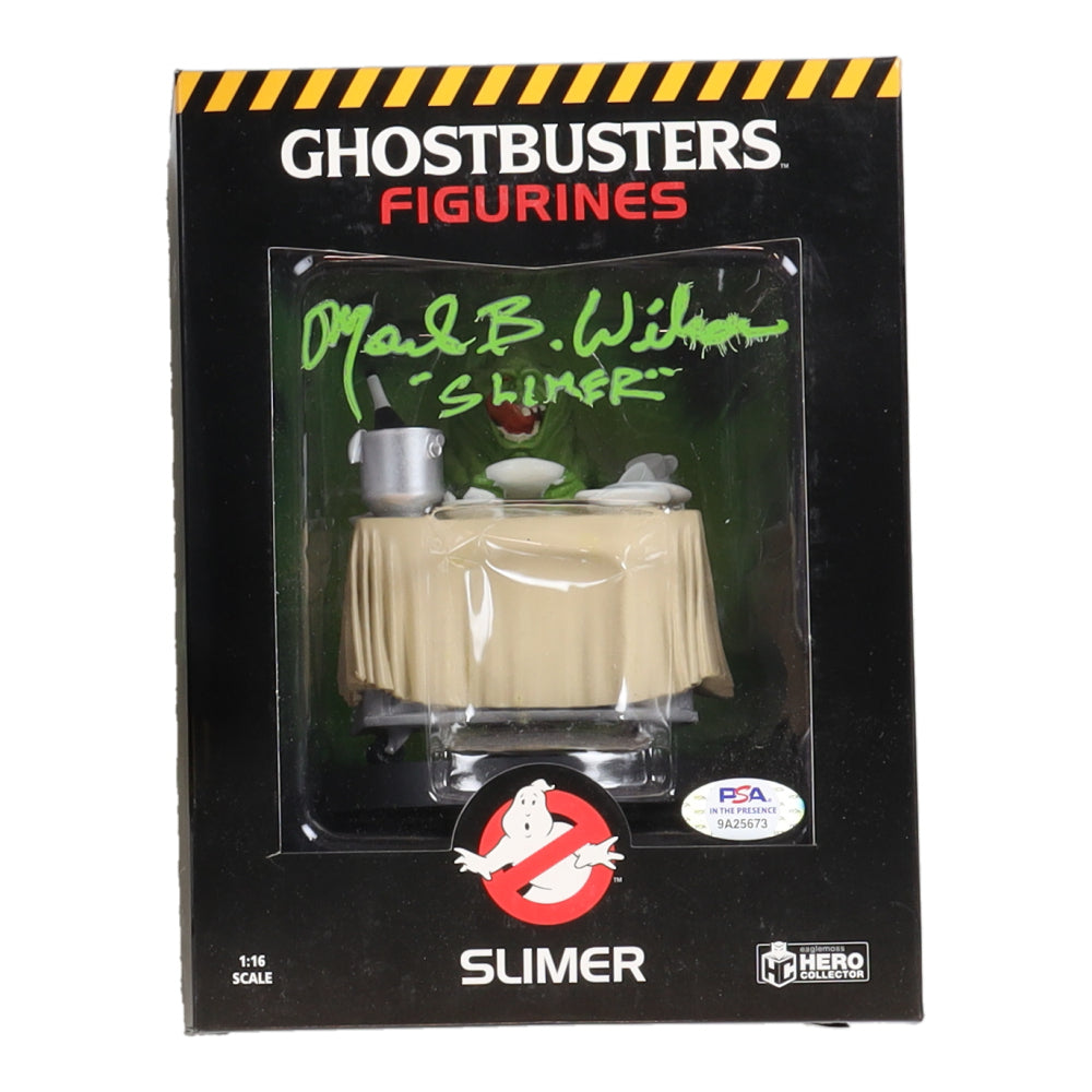 Mark Bryan Wilson Signed (PSA) Slimer Figure Inscribed "Slimer" with Original Packaging