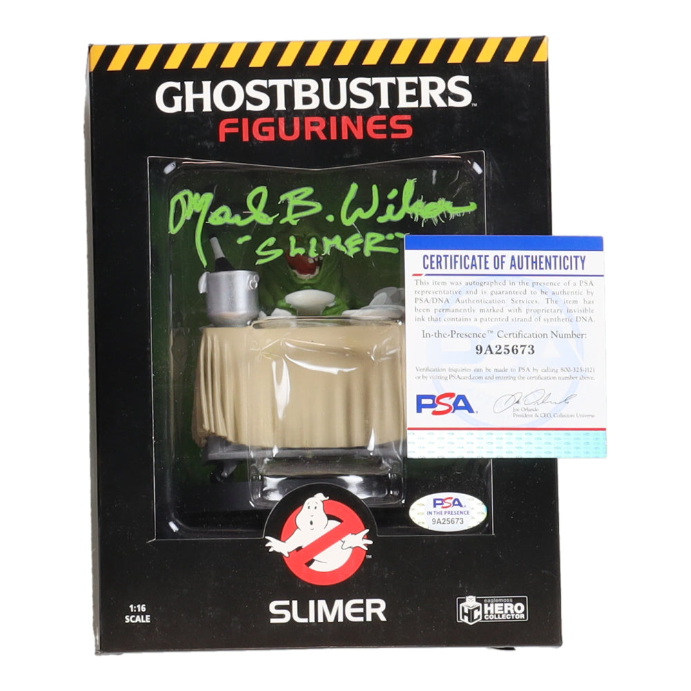 Mark Bryan Wilson Signed (PSA) Slimer Figure Inscribed "Slimer" with Original Packaging