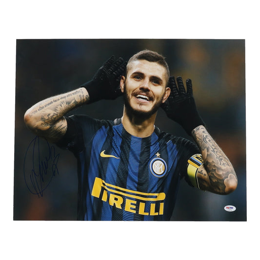 Mauro Icardi Signed 16x20 Photo (PSA)