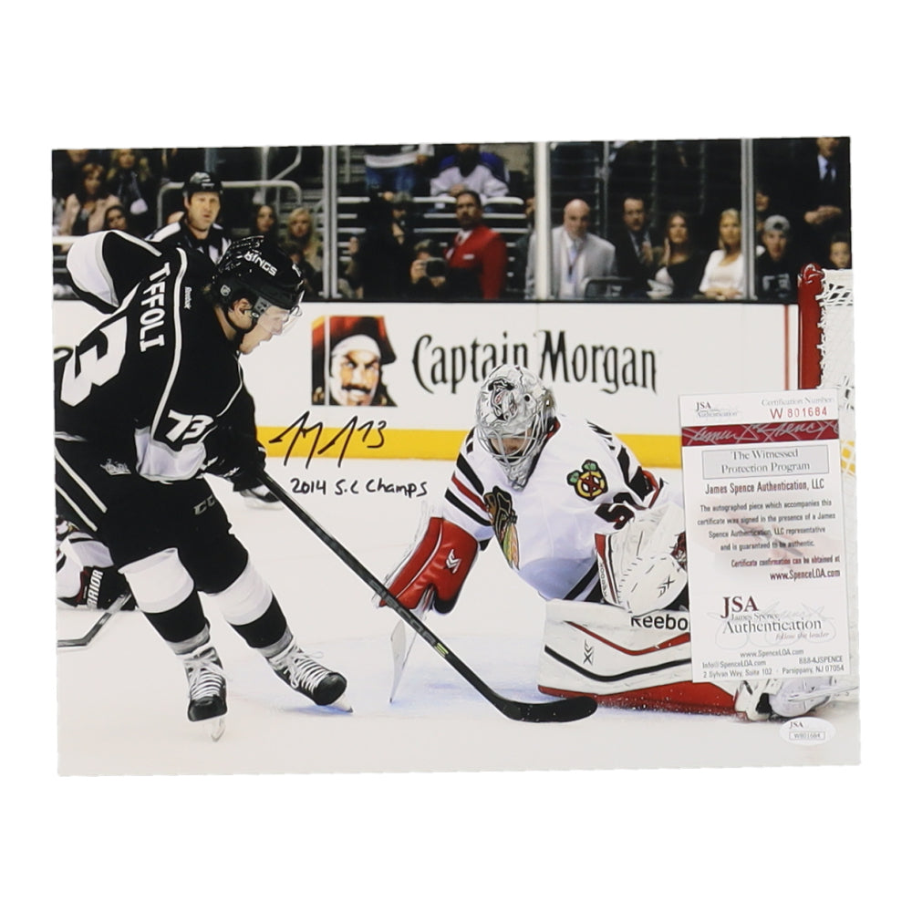 Tyler Toffoli Signed (JSA) Kings 11x14 Photo Inscribed "2014 SC Champs" - JSA Witnessed