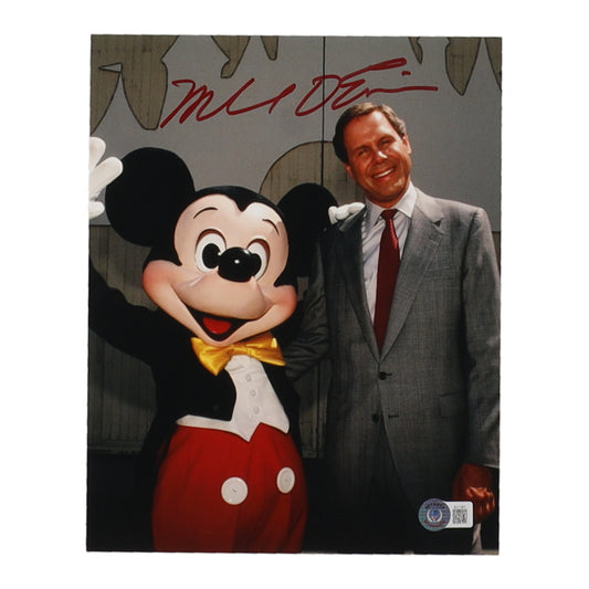 Michael Eisner Signed 8x10 Photo (Beckett) Former Chairman & CEO of Disney