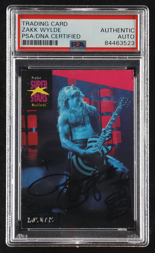 Zakk Wylde Signed 1991-92 Pro Set Superstars MusiCards #246 (PSA)