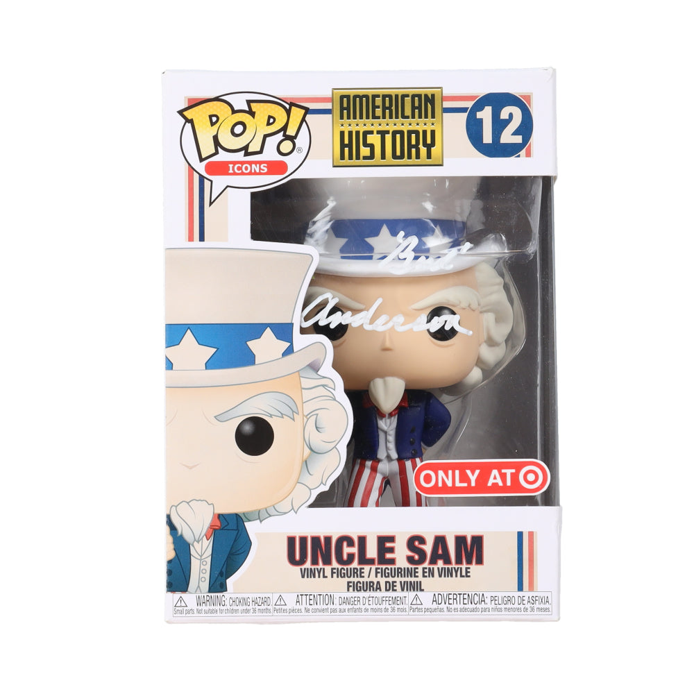 Bud Anderson Signed (PSA) American History #12 Uncle Sam Funko Pop! Vinyl Figure - Highest Scoring Living American Fighter Ace