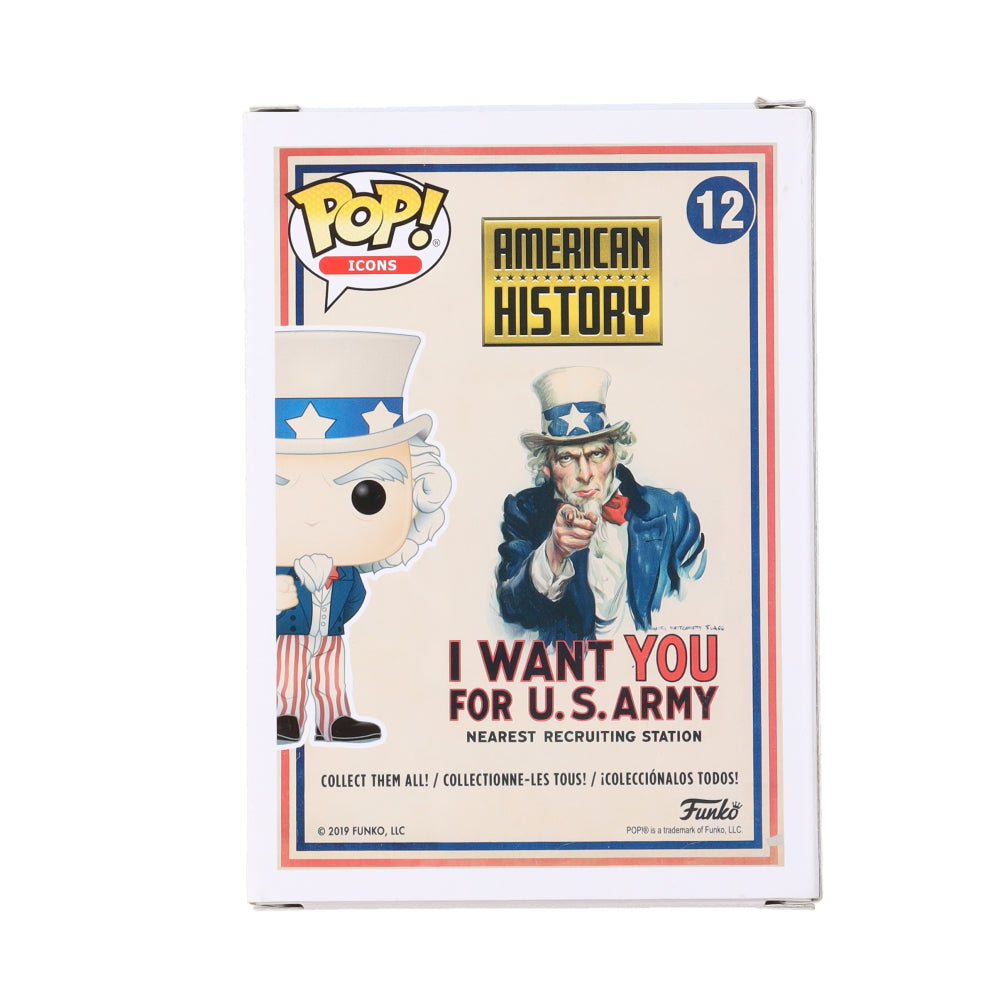 Bud Anderson Signed (PSA) American History #12 Uncle Sam Funko Pop! Vinyl Figure - Highest Scoring Living American Fighter Ace