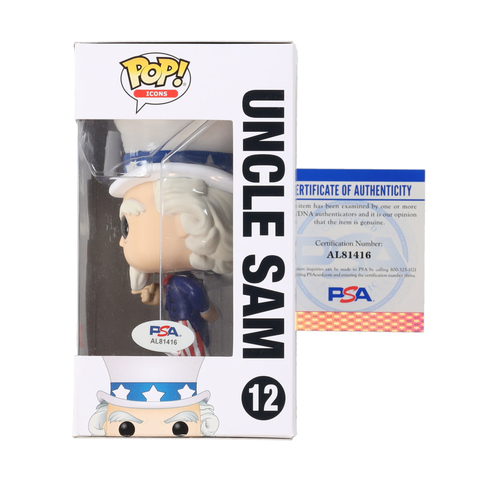 Bud Anderson Signed (PSA) American History #12 Uncle Sam Funko Pop! Vinyl Figure - Highest Scoring Living American Fighter Ace