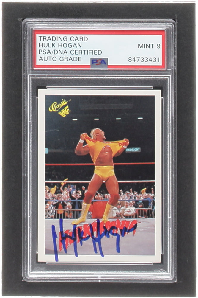 Hulk Hogan Signed 1990 Classic WWF #90 (PSA | Auto 9)