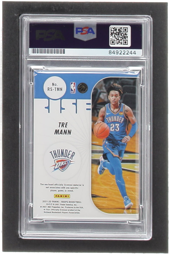 Tre Mann Signed 2021-22 Hoops Rise N Shine Memorabilia #9 RC (PSA) - Rookie Card