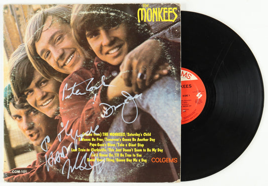 Peter Tork, Davy Jones & Micky Dolenz Signed The Monkees Self-Titled Vinyl Record Album Inscribed "To The Hard Rock" (Beckett)