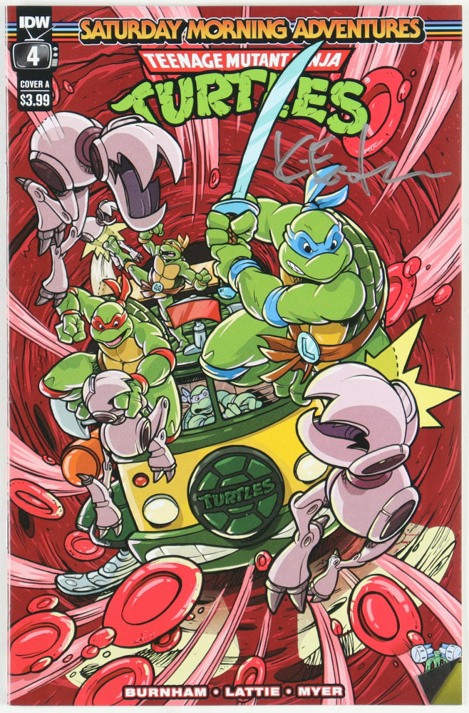 Kevin Eastman Signed "Teenage Mutant Ninja Turtles" Saturday Morning Adventures Cover A Issue #4 IDW Comic Book (PA)  - Co-Creator of "Teenage Mutant Ninja Turtles"