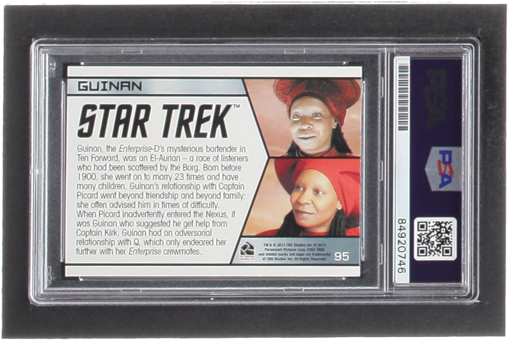 Whoopi Goldberg Signed Guinan 2014 Star Trek Aliens #95 (PSA)