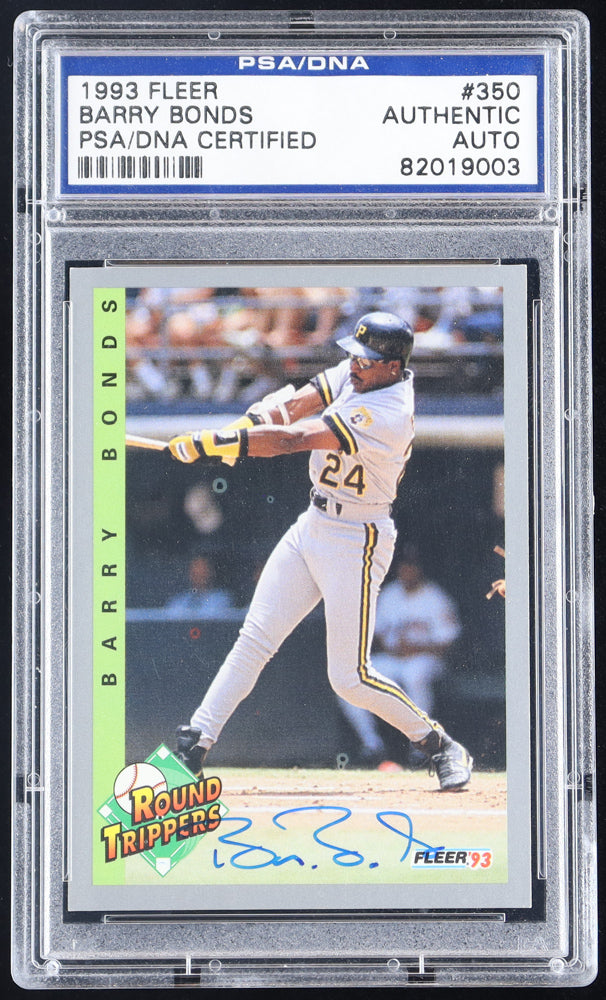 Barry Bonds Signed 1993 Fleer #350 RT (PSA)