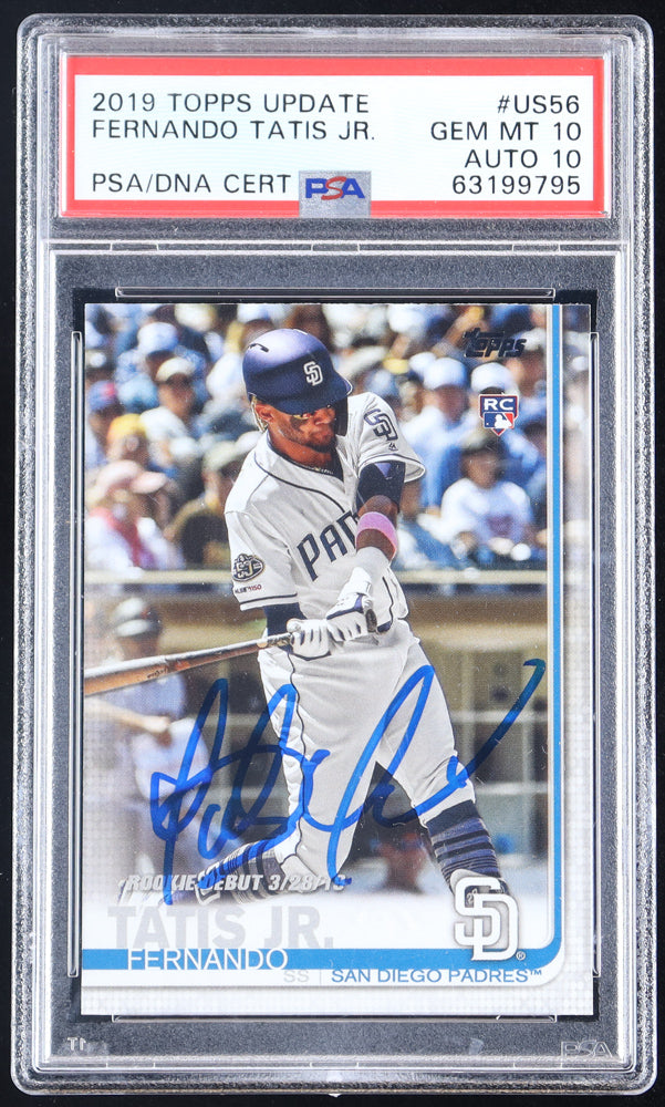 Fernando Tatis Jr. Signed 2019 Topps Update RD #US56 RC (PSA 10 | Autograph Graded PSA 10) - Rookie Card