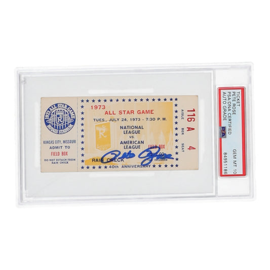 Pete Rose Signed 1973 All-Star Game Ticket Stub (PSA | Auto 10)