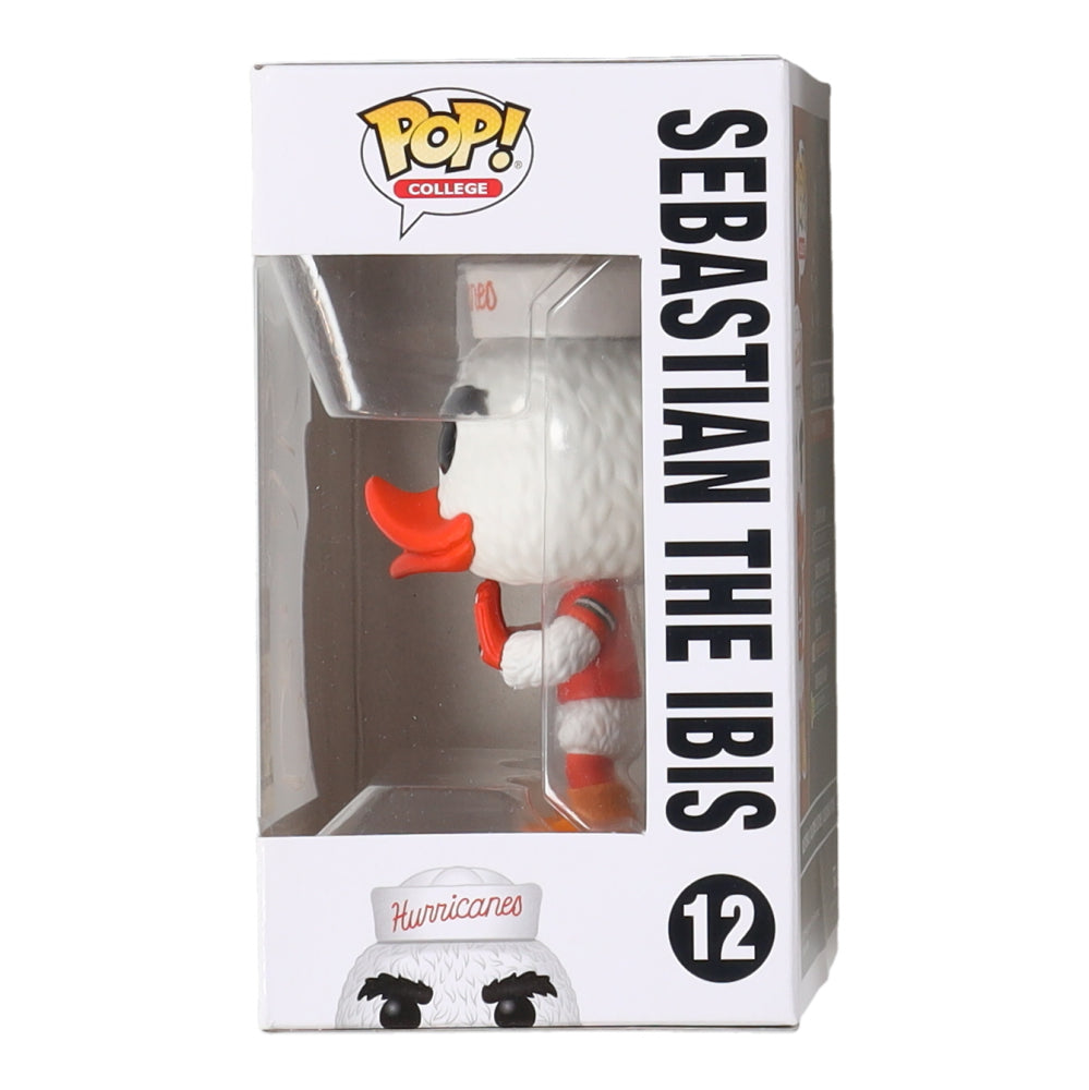 Bernie Kosar Signed Miami Hurricanes #12 Sebastian The Ibis Funko Pop! Vinyl Figure (Schwartz)