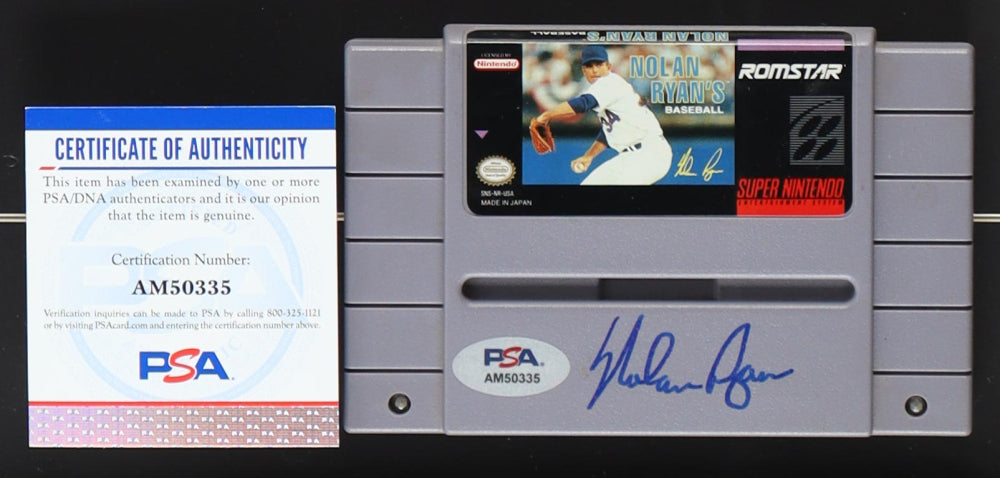 Nolan Ryan Signed Custom Framed Video Game Display (PSA)