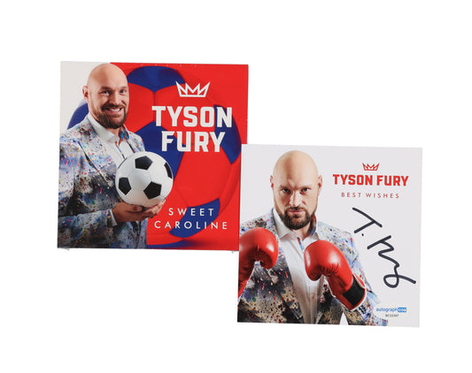 Tyson Fury Signed 5x5 Photo with CD (AutographCOA)