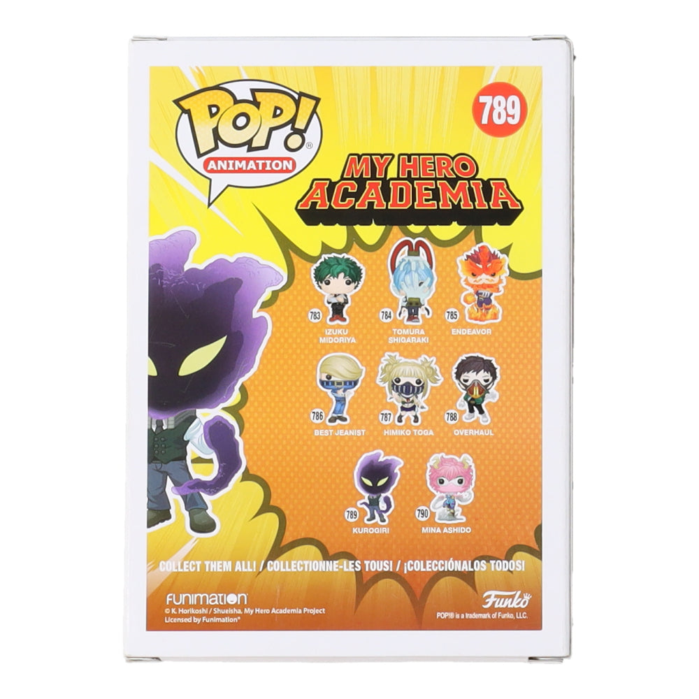 Chuck Huber Signed (JSA) "My Hero Academia" #789 Kurogiri Funko Pop! Vinyl Figure Inscribed "Kurogiri"