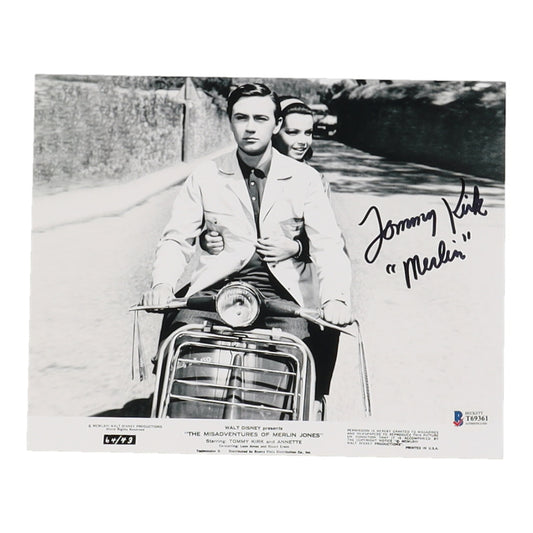 Tommy Kirk Signed (Beckett) "The Misadventures of Merlin Jones" 8x10 Photo Inscribed "Merlin" - Merlin