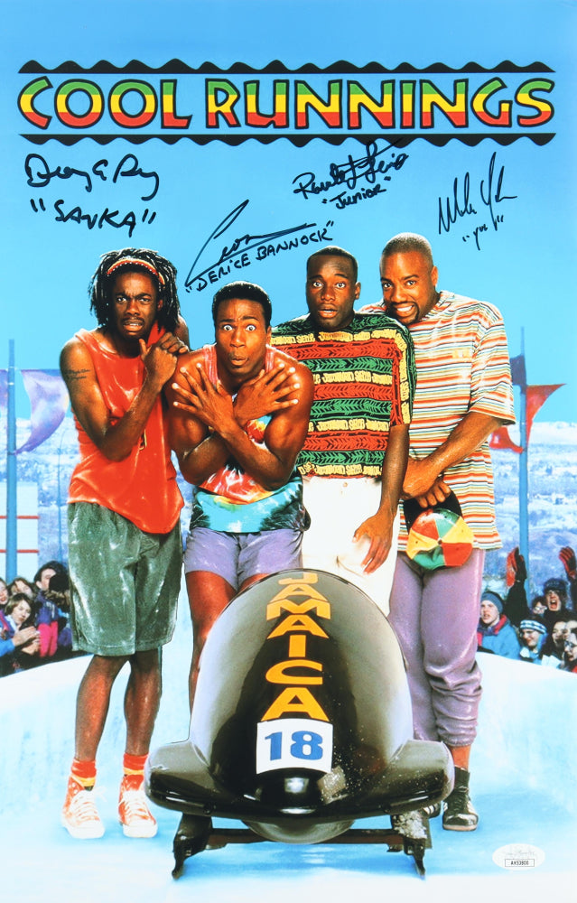 "Cool Runnings" 11x17 Photo Signed by (4) with Rawle Lewis, Doug E. Doug, Just Leon Inscribed "Sanka" & "Derice Bannock" & "Junior" & "Yul" (JSA)