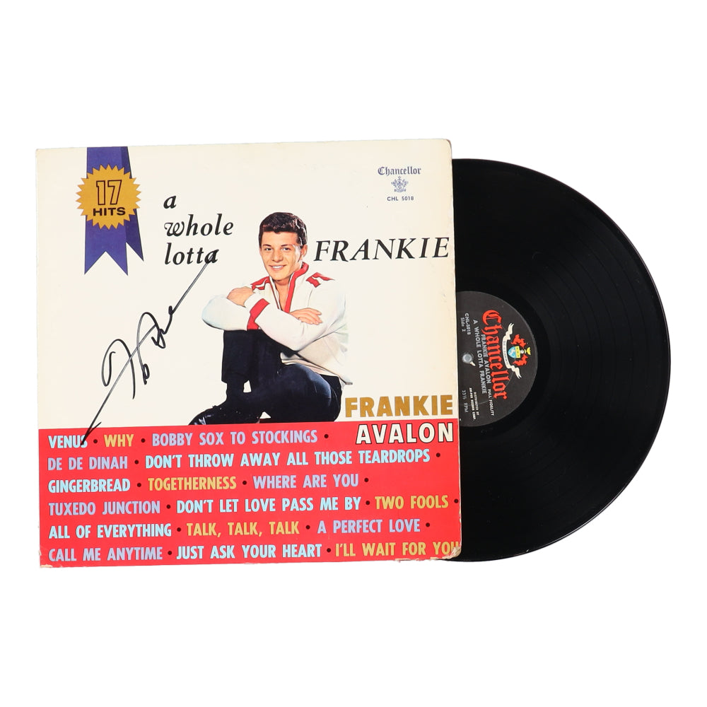 Frankie Avalon Signed (Beckett) "A Whole Lotta Frankie" Vinyl Record Album